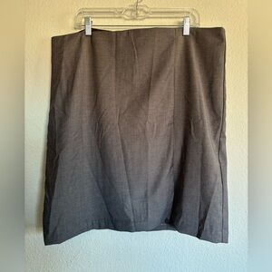 Jaclyn Smith Collection Gray Pencil Skirt Size 18 Back Zip Slit Lined